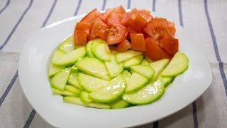 Ensalada de Calabacin y tomate  MUY FACIL [upl. by Joellen]