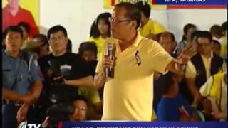 Noynoy takes swipe at Villar ad [upl. by Akialam80]