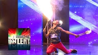 Fire Juggling Got Talent  Myanmars Got Talent 2015 Season 2 Episode 3 [upl. by Eedoj786]