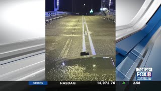 Deicing efforts underway at Lake Pontchartrain Causeway Bridge [upl. by Cohdwell535]