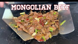 MONGOLIAN BEEF STIR FRY ON THE BLACKSTONE GRIDDLE  BLACKSTONE GRIDDLE RECIPES [upl. by Naahs558]