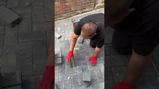 Paving cutting construction pavement paverblocks shorts pavers [upl. by Virgin990]