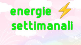 ENERGIE ⚡ SETTIMANALI dal 21 al 27 ottobre 🍄🌰 [upl. by Prudy]