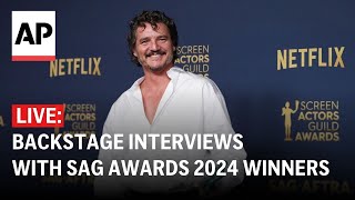 SAG Awards 2024 LIVE Interviews backstage with winners [upl. by Tega432]