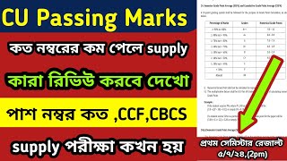 CU semester passing marks 2024  CU semester passing number  CU supply exam rules supply exam rule [upl. by Fabyola]