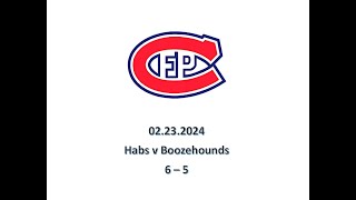 2024 02 23 C Habs v Boozehounds [upl. by Teak]