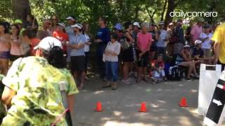 Boulder Ironman out from the bike stage onto boulder creek path ironman ironboulder [upl. by Aisel]