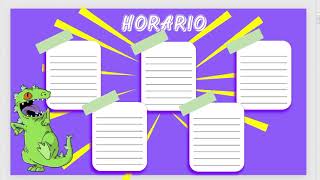 Horario Rugrats P2  Plantillas editables [upl. by Anrehs]