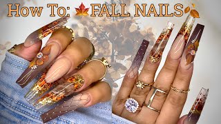 🍁2022 Fall Nail Set 🍁 WATCH ME WORK [upl. by Berta]