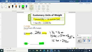 Lesson 133  Reteaching Video 1  Customary Units of Weight  Equivalents [upl. by Fretwell]