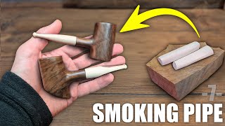 MAKING A PIPE  Pipe From Walnut Tree  HAND MADE SMOKING PIPE [upl. by Adis828]