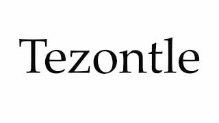 How to Pronounce Tezontle [upl. by Yelnek928]