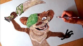 Drawing Buck Cartoon Character from Ice Age [upl. by Nolyaw]