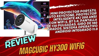 Mini proyector portátil Magcubic HY300 con auto Keystone proyector inteligente 4k [upl. by Gebhardt]