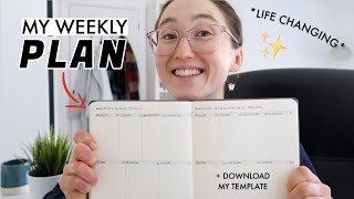 MY WEEKLY PLANNING ROUTINE EXPLAINED  StepbyStep Journal Guide amp DOWNLOADABLE TEMPLATE [upl. by Aij997]