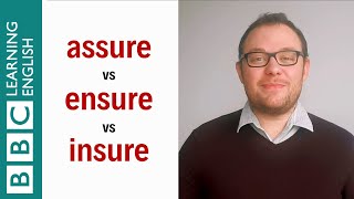 Assure vs Ensure vs Insure  English In A Minute [upl. by Tomchay]