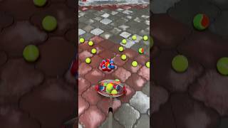 quotThe Easiest Way to Collect Tennis Balls on the Court smartball greenball racket shuffleboard [upl. by Zebedee]