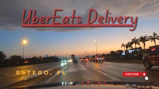 Lets Take A Drive 143  Last UberEats Delivery of the Night  Estero Florida [upl. by Eustis]