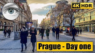 Walking Tour of Pragues most famous places on the first day of 2024 🇨🇿 Сzech Republic 4k HDR ASMR [upl. by Adahsar566]