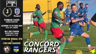 SPORTING BENGAL vs CONCORD RANGERS  ISTHMIAN LEAGUE NORTH [upl. by Siocnarf]