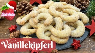 Vanillekipferl  klassisch mürbe und unfassbar zart  die leckersten Weihnachtsplätzchen  BabCake [upl. by Eddina]