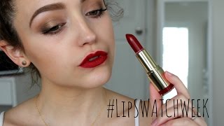 Milani Colorstatement Moisture Matte Lipsticks Lip Swatches Review  LipSwatchWeek [upl. by Beverlee]