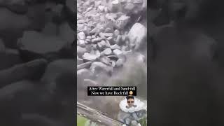 🤯Rockfall Rarely seen😱 youtubeshorts shorts nature shortsfeed explore fyp viralvideo travel [upl. by Llesram680]