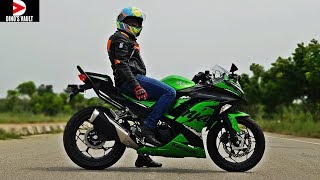 Kawasaki Ninja 300 ABS First Ride Review Pros Cons Braking Test BikesDinos [upl. by Sucul903]