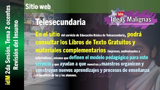 idM 2da CTE2425 Tema 2 Sitio web de Telesecundaria [upl. by Ahseinar193]