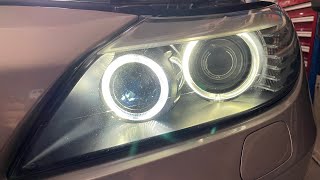 Deterioration of the BMW E89 Z4 halo angel eye wiring Repair and change to LED [upl. by Assina739]