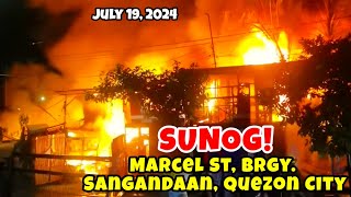 Sunog sa Marcel St Brgy Sangandaan Quezon City July 19 2024 at the morning [upl. by Olegnaed]