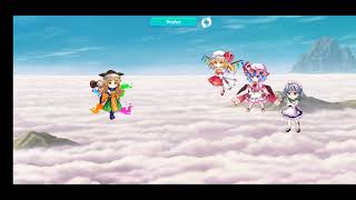 touhou lostword  okina lunatic vs flandre scarlet  remilia scarlet  sakuya  scarlet [upl. by Notxap]