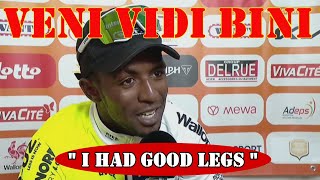 Biniam Girmay  Interview at the Finish 2° Place  Binche  Chimay  Binche 2024 [upl. by Iliram]