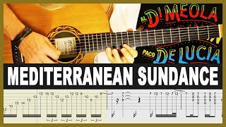 Mediterranean Sundance Paco De Lucia amp Al Di Meola Cover  Guitar Tab  Lesson  Tutorial [upl. by Leummas904]