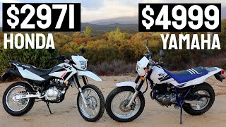 HONDA XR150L versus YAMAHA TW200  Entry Level Dual Sport [upl. by Somerset]