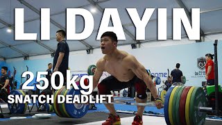 Li Dayin 250kg Snatch Deadlift Session  2023 AWC in Jinju [upl. by Nuy150]