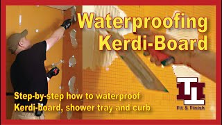 Waterproofing a corner shower with Schluter membrane kerdiband before tile [upl. by Brindle]