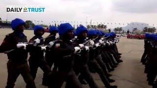 Colourful Nigerian Police marchPast [upl. by Crofoot696]