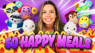 BUYING 50 HAPPY MEALS squishmallow hunt PART 2 [upl. by Adnorrehs]