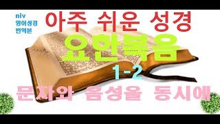 요한복음 1장 2장 한글쉬운성경 NIV영어성경번역본 [upl. by Barbe]