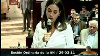 María Corina Machado  Intervención Asamblea Nacional 290311 [upl. by Kalasky]