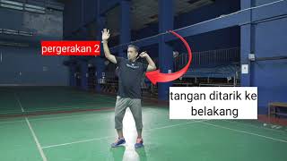 Kemahiran Asas Badminton Pukulan Atas kepala 4 [upl. by Bradshaw]