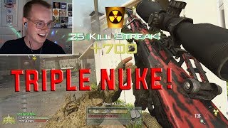 TRIPLE SNIPER NUKE ON NUKETOWN MW2 IW4X PC [upl. by Ralli]