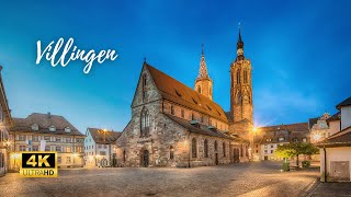 Villingen Germany  Walking at Night Exploring the Altstadt Old Town  4K [upl. by Ear928]