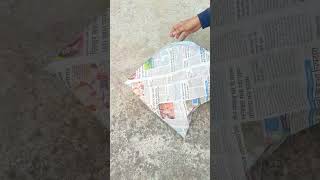 Make Hot air Balloon from Newspaper shorts diwali [upl. by Swann]