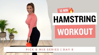 10 Min HAMSTRING Workout at Home  Intense 10 Min Follow Along [upl. by Efeek]