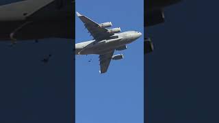 C17 Globemaster III USAF heavy lift transporter militaryaviation shorts aviation [upl. by Avilys491]