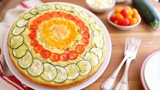 TORTA SALATA SOFFICE ZUCCHINE ASIAGO E POMODORINI  RICETTA FACILISSIMA E VELOCE [upl. by Archer113]