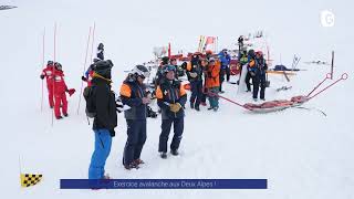 Reportage  Exercice avalanche aux 2 Alpes [upl. by Anelhtac]