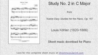 Köhler  Study in C Major Op 157 No 2 [upl. by Ahsito]